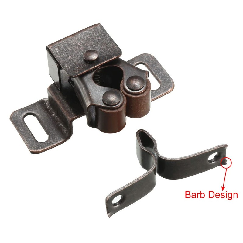 sourcing map Retro Cabinet Door Double Roller Catch Ball Latch