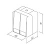 Fontana Grey Double Switch 250 V/10 A, AP, IP44