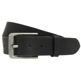 Gusti Leder Leather Belt - Trowel Simple Belt with Silver Buckle Suit Accessories Men Black, black