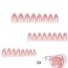 Press on Nails Kit, 24pcs French Tip False Nails Short
