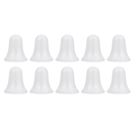 Healifty Polystyrene Figures Christmas White Foam Bell Figure DIY Pack of 10 Christmas Decorations Modelling Christmas Wedding Festival Party Decoration School Projects Christmas Decoration