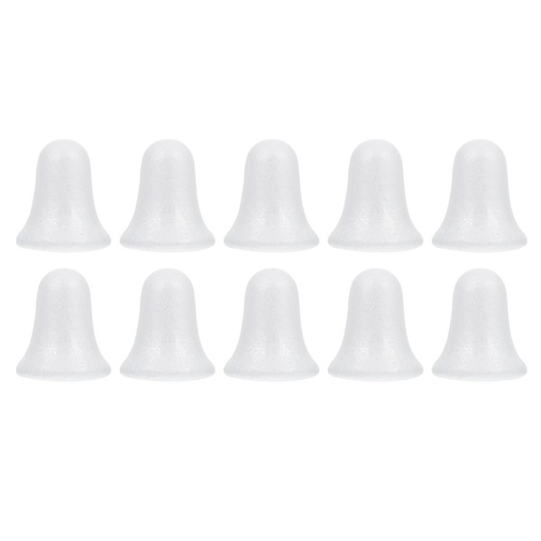 Healifty Polystyrene Figures Christmas White Foam Bell Figure DIY Pack
