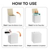 White Tissue Box Cover Square, Leather Tissue Box Holder Decorative,