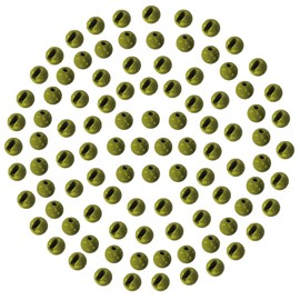 EUPHENG 100pcs Mottled Tactical Slotted Tungsten Beads for Jig Hooks Fly Tying Assortment Nymph Head Fly Tying Materials 6 Colors / 5 Sizes