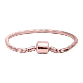LuckyLy Pulsera de Mujer para Charms y Dijes tipo Brazalete, Acero Inoxidable con Baño de Oro Rosa 18k – Regalos para Mujer Cumpleaños y Originales, Modelo Nuria