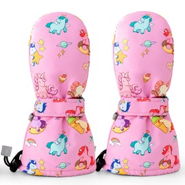 Children's Ski Gloves, Winter Mittens, Thick, Children's Gloves, Snowboarding, Kids, Playing in the Snow, School, Waterproof, Thermal, Boys, Girls, Outdoors