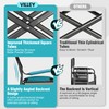 VILLEY Heavy Duty Directors Chair, Folding Camping Chairs, with Cooler