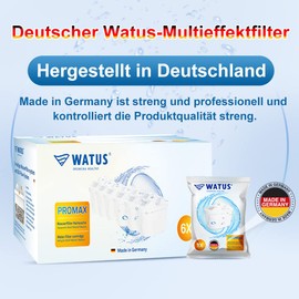 Watus Water filter cartridges, for Brita Maxtra and Maxtra, for replacement Britta filter cartridges, made in Germany (6)