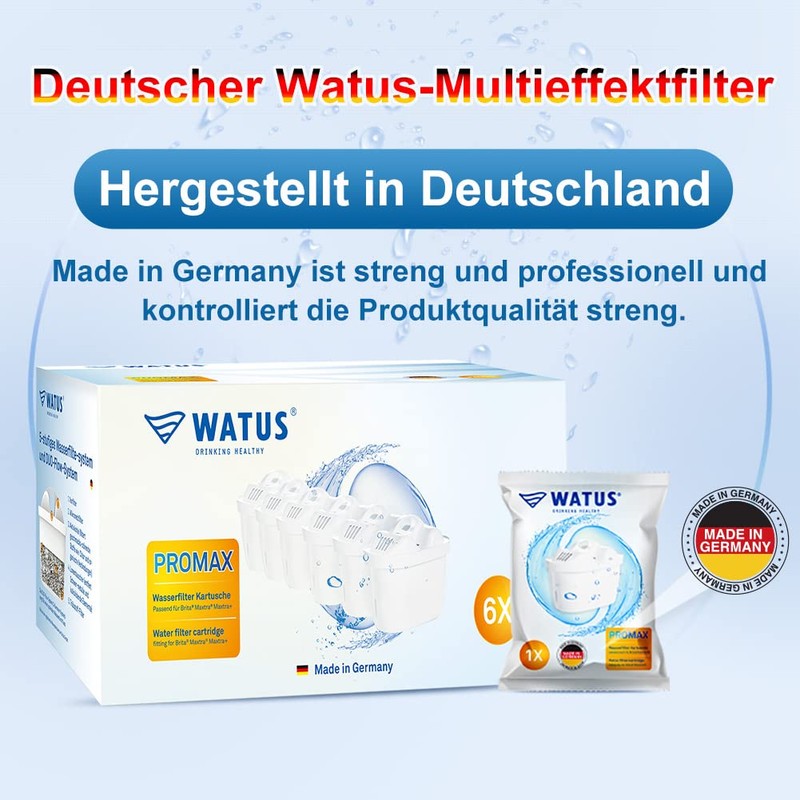 Watus Water filter cartridges, for Brita Maxtra and Maxtra, for