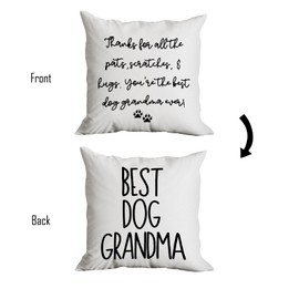 huester Dog Grandma Gifts Pillow Covers 12x20, Dog Pillows Cases, Best Dog Grandma Ever Pillows Decorative Throw Pillows Cover, Dog Room Home Decor, Gifts for Dog Grandma Grandmother