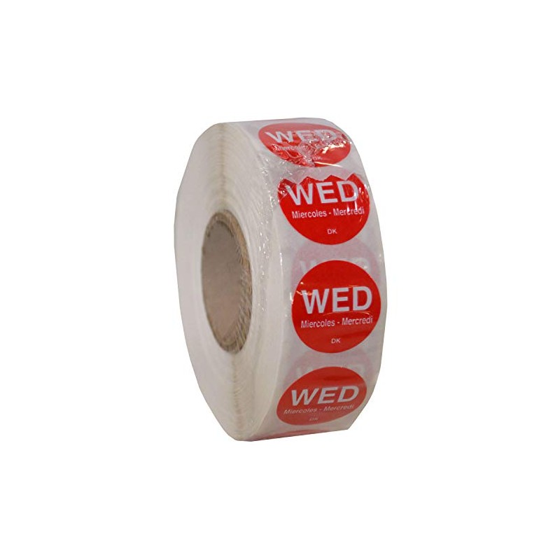 DayMark Day of The Week 1" x 1" Removable Label,