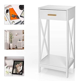 Prosumer's Choice Modern Side Table and Nightstand w/Single Drawer Storage