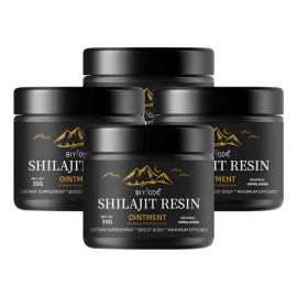 4 Frasco Resina Shilajit Puro Orgánico Del Himalaya