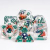 cusdie Polyhedral DND Dice Set Resin Dice Filled Dice for