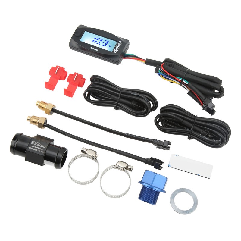 4 in 1 Water Oil Temperature Time Voltage Gauge LCD