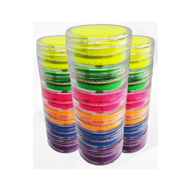 Bello Origen Paquete 6 Pigmentos Neón Para Decoración De Uñas