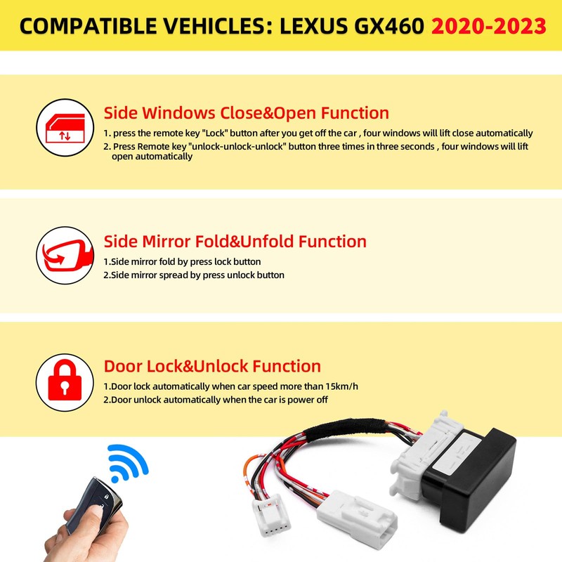 Forten Kingdom OBD Plug Car Auto Window Close Open Rear