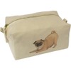 'Playful Pug' Canvas Wash Bag/Makeup Case (CS00016382)