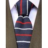 Men's Knitted Neck Tie Accessory Formal Necktie Navy Blue Red