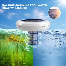 Solar Pool Ionizer for Above Ground Pool Up to 35,000 Gal Floating Pool Cleaner Ionizer for Pool Ionizer for Inground Pool Solar Copper Pool Ionizer (Multiple Color)