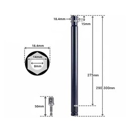 1PCS Power Nut Driver, Impact Nut Driver Set with Hex Shank, Hex Nut Driver Set, Nut Runner Hollow Socket, Fit Long Bolts and Ductwork for Overhead Fastening Applications Operations