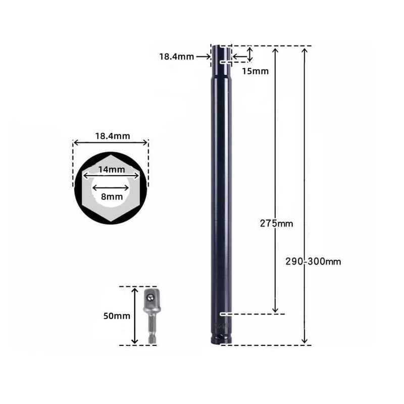 1PCS Power Nut Driver, Impact Nut Driver Set with Hex