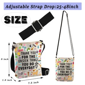 BDPWSS Veterinary Technician Gift Vet Tech Appreciation Gifts Thank You For The Unseen Things You Do Everyday Crossbody Bag (Unseen thing CbagCA)