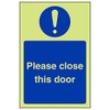 Vsafety 18043AG-G'Please Close This Door' Sign, Portrait, 100 mm x 150 mm (Pack of 3)