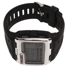 Men Digital Sports Watch WR30M Waterproof Day Date Display Electronic Watch with Luminous Light Alarm for Students Silver
