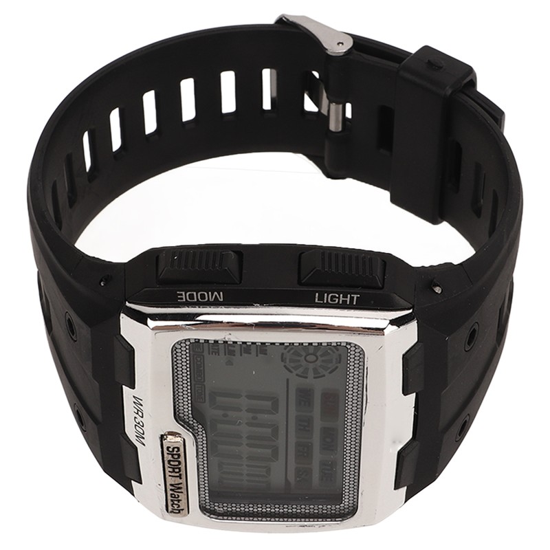 Men Digital Sports Watch WR30M Waterproof Day Date Display Electronic