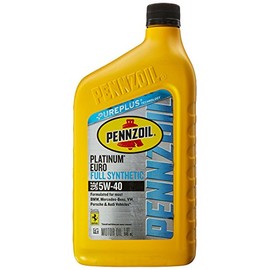 Pennzoil - 550040834 Platinum Euro Full Synthetic 5W-40 Motor Oil (1-Quart, Single-Pack)