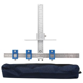 Both Inch and Metric - Quick-Set Cabinet Drilling Jig/Template for Easy Installation for Handles and Knobs on Doors and Drawer Fronts, Fastest and Most Accurate Knob & Pull Jig-Improve for inch Scale