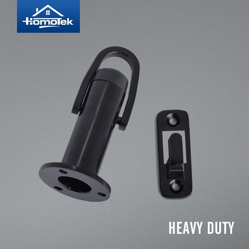 HOMOTEK Heavy Duty Latch Hook Stop Windproof,Door Holder Stopper with