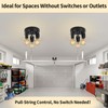 SEEBLEN 3 Light Flush Mount Ceiling Light with Pull Chain,