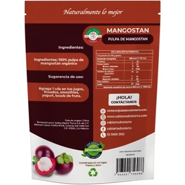 SABIA MADRE TIERRA Mangostán orgánico, 100% pulpa de mangostán, sin rellenos, sin azúcar
