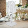 LED Crystal Table Lamp Transparent Prism Dimmable Desk Lamp USB