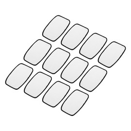 sourcing map 15pcs Sublimation Patch Blank, 10x6cm/3.94x2.36 Inch Oval Rectangle Fabric Iron-on Blank Heat Transfer Repair Patch for DIY Crafts Caps Clothes, White with Black Border