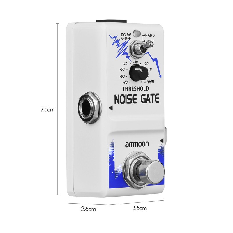 ammoon Single Noise Gate Guitar Effect Pedal True Bypass Zinc