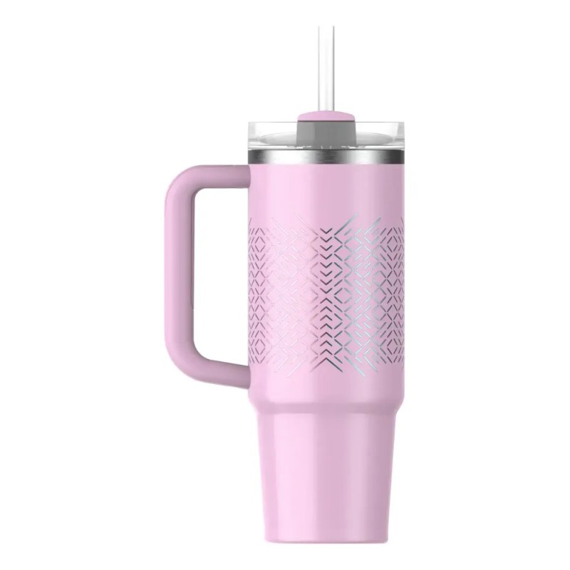 Termo Quencher Con Popote Pink Icicle Gloss 887ml Stanley