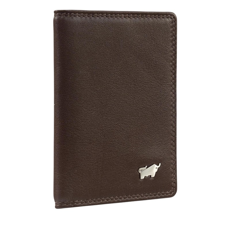 BRAUN BÜFFEL Golf 2.0-10 Genuine Leather Card Holder, brown, Classic