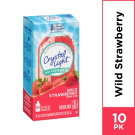 Crystal Light Wild Strawberry On The Go, (10 Count of 0.11 oz Packets) 1.1 oz, Pack of 12
