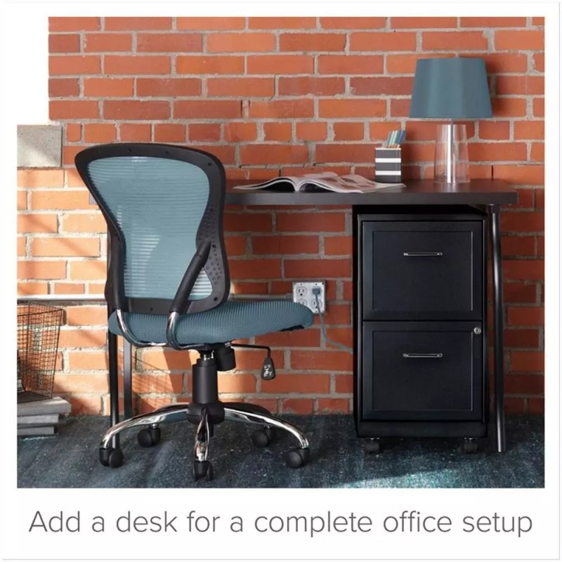 Lorell Space Solutions 18" Metal 2 Drawer Mobile Smart Vertical