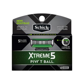 Schick, Cartuchos para Rastrillos Xtreme 5 Pivot Ball, 4 Unidades