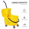 ZJMTOCYU Versatile Cleaning Bucket Cart with Side Press Wringer, 34