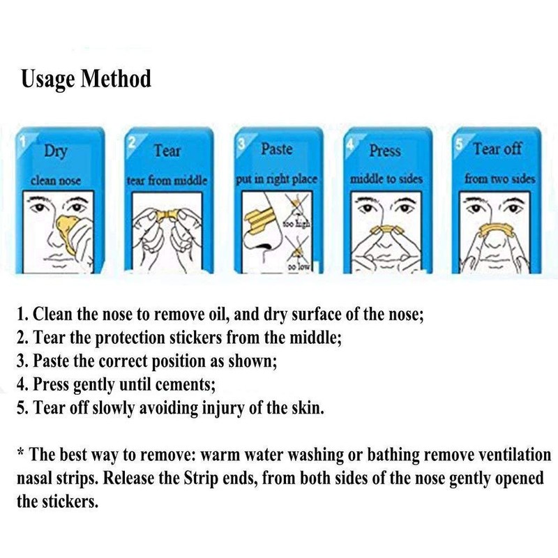 100pcs Disposable Better Breath Nasal Strips Large Right Way to