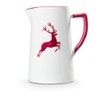 GMUNDNER KERAMIK Water Jug Capacity: 0.7 Litres Bordeaux Red Deer