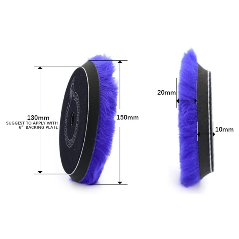 AnViele North Wolf Polishing Wool Buff 4.9 inches (125 mm)