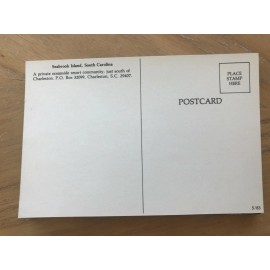 1970’S SEABROOK ISLAND RESORT POST CARD CHARLESTON, SC KIDS FISHING/CRABBI