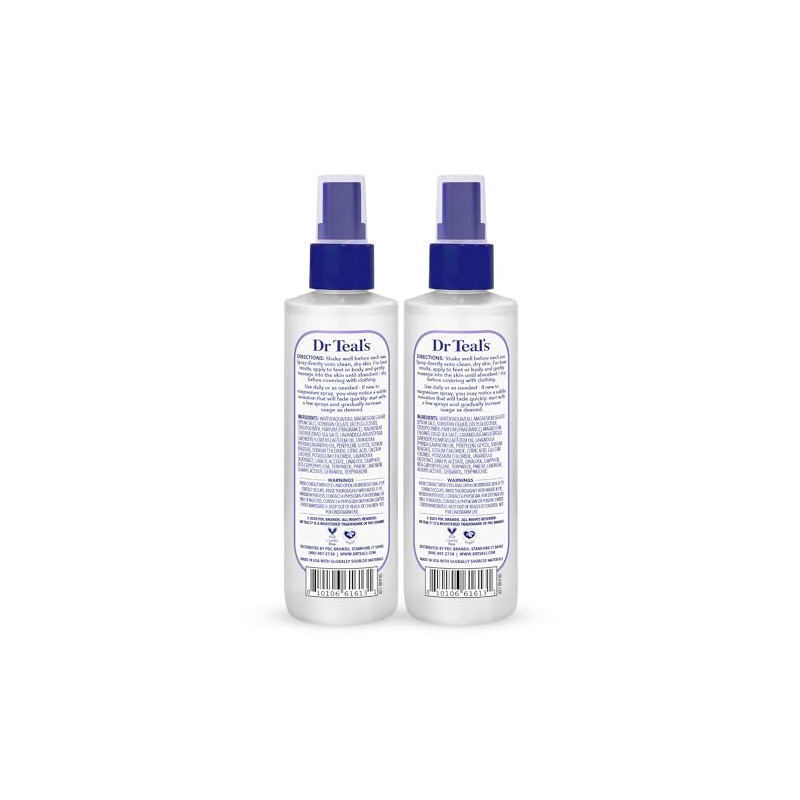 Dr Teal's Magnesium Lavender Spray with Natural Dead Sea Salt,