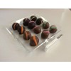 Plastics Unlimited Chocolate candy acrylic showcase display case tray for